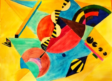 Painting titled "théorie du chaos" by Florent Franquelin, Original Artwork, Acrylic