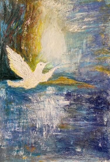 Tekening getiteld "Light of Freedom" door Eli Devart, Origineel Kunstwerk, Acryl