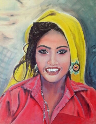 Ζωγραφική με τίτλο "Sorriso" από Nunzia Colucci, Αυθεντικά έργα τέχνης, Λάδι