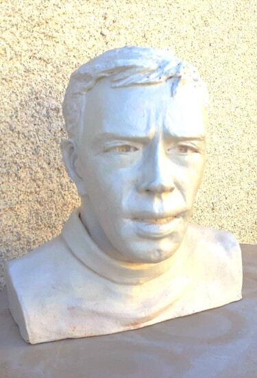 Sculpture titled "Buste de Jacques BR…" by Bernard Laporte, Original Artwork, Terra cotta