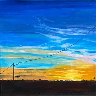 Painting titled "Quiet Dream" by Sophie Duhem (Phi-Artiste-Peintre), Original Artwork, Oil Mounted on Wood Stretcher frame