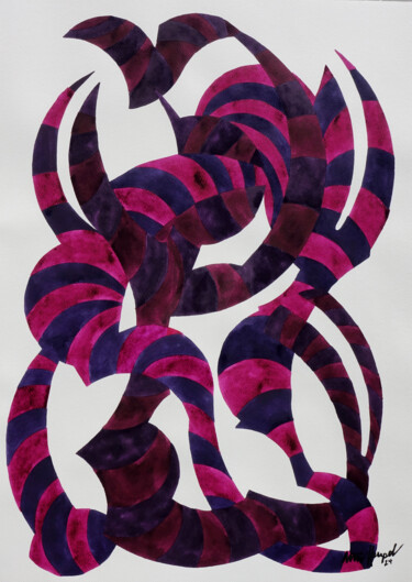 Malerei mit dem Titel "24 / XIII   Um Hilf…" von Ulli Heupel, Original-Kunstwerk, Aquarell