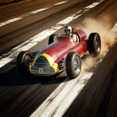 1950 Alfa Romeo Alfetta at Monza – Racing Art