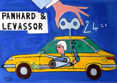Malerei mit dem Titel "PANHARD" von Richard Boigeol, Original-Kunstwerk, Acryl Auf Keilrahmen aus Holz montiert