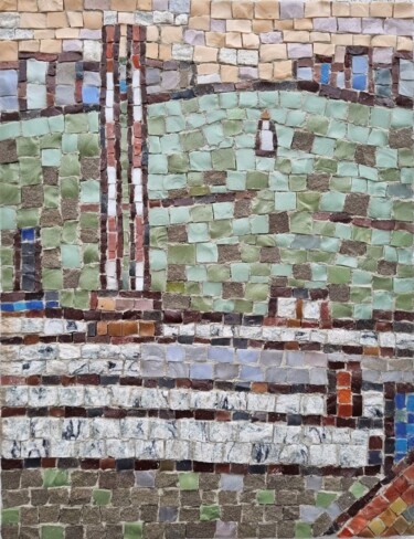 Скульптура под названием "Вид из окна смальта…" - Анатолий Гончаренко, Подлинное произведение искусства, Мозаика Установлен…