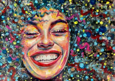 Malarstwo zatytułowany „„Inner Light“ farbi…” autorstwa Julia Brinkfrau, Oryginalna praca, Olej