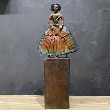 Sculptuur getiteld "Ménine Plate, class…" door Guillaume Werle, Origineel Kunstwerk, Bronzen