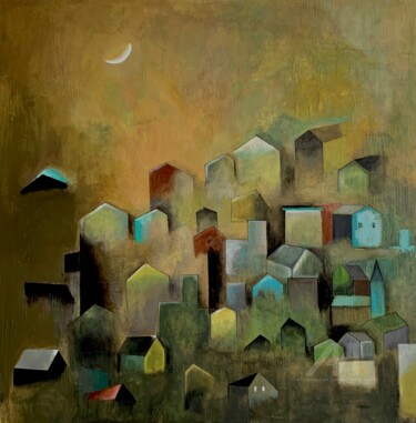 Painting titled "Legende d'Automne" by Paddy Manlay (Paddy), Original Artwork, Acrylic Mounted on Wood Stretcher frame