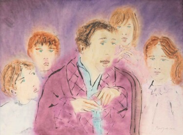 Pintura titulada "An evening of stori…" por Marcel Garbi, Obra de arte original, Tinta