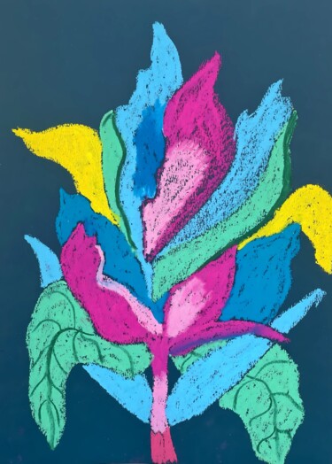 "Vibrant futuristic…" başlıklı Resim Yulia Nova tarafından, Orijinal sanat, Pastel