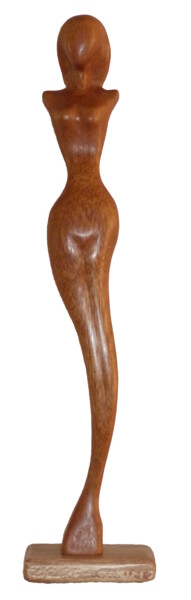 Escultura intitulada "Onde" por Claude David, Obras de arte originais, Madeira