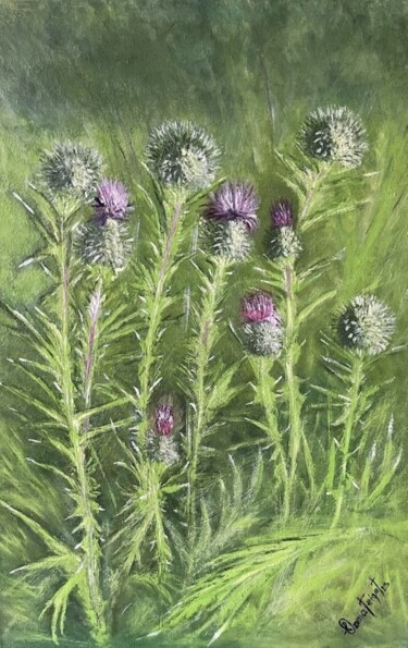 Painting titled "Nemo me impune lace…" by Liudmyla Polshyna (Omnia), Original Artwork, Oil Mounted on Wood Stretcher frame