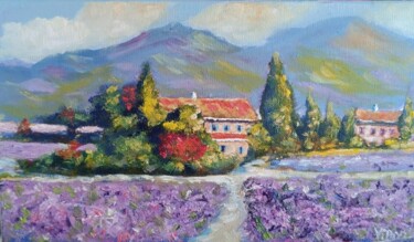 "Lavender Morning in…" başlıklı Tablo Vitalii Bondarenko (ViBond) tarafından, Orijinal sanat, Petrol