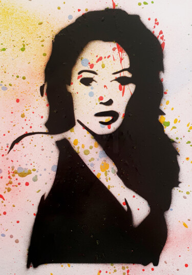 Painting titled "SPACO Miss girl tic…" by Spaco, Original Artwork, Acrylic