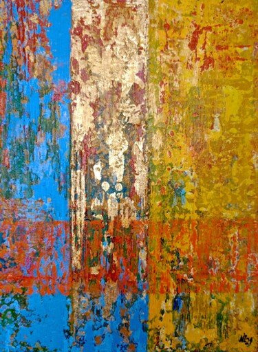 Painting titled "Holiday 2" by Natali, Original Artwork, Acrylic Mounted on Wood Stretcher frame