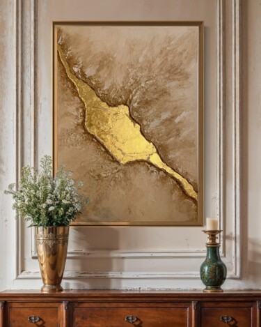 Malerei mit dem Titel "Abstract texture" von Valbona Mitraj, Original-Kunstwerk, Acryl