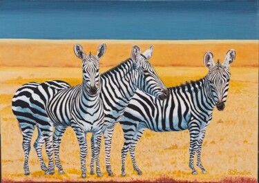 "Les trois frères" başlıklı Tablo Coralie Chevalier tarafından, Orijinal sanat, Akrilik Ahşap Sedye çerçevesi üzerine monte…