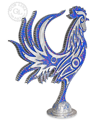 "Rooster" başlıklı Heykel Gus Lina Art tarafından, Orijinal sanat, Metaller