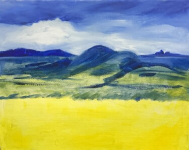 "“Silent Steppe” / «…" başlıklı Tablo Багжан Алиханов tarafından, Orijinal sanat, Petrol Ahşap Sedye çerçevesi üzerine monte…