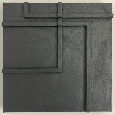 Pintura intitulada "Lines#4 Black editi…" por Viktoriya Burgess, Obras de arte originais, Acrílico