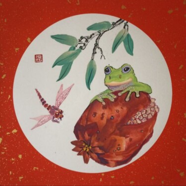 Peinture intitulée "«Три символа удачи…" par Tatiana Gorodilina (Tanjia), Œuvre d'art originale, Pigments Monté sur Carton