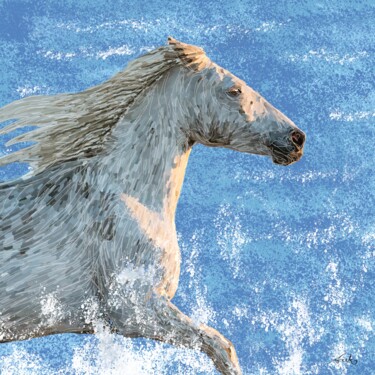 "Horse Portrait 07" başlıklı Tablo Arik Tal-Or tarafından, Orijinal sanat, Işaretleyici