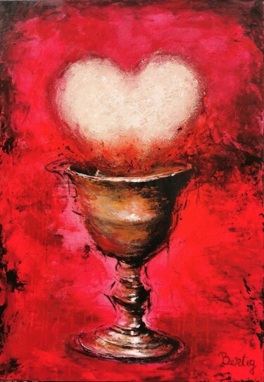 Painting titled "Bread and Wine" by Pier Bertig, Original Artwork, Acrylic