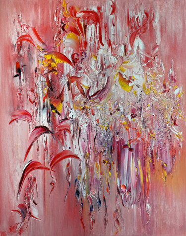 Painting titled "ABSTRACT huile Octo…" by Yann Pelcat, Original Artwork, Oil