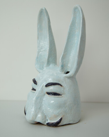 "Blue Ceramic Hare S…" başlıklı Heykel Ivan Grodzenskyi tarafından, Orijinal sanat, Seramik
