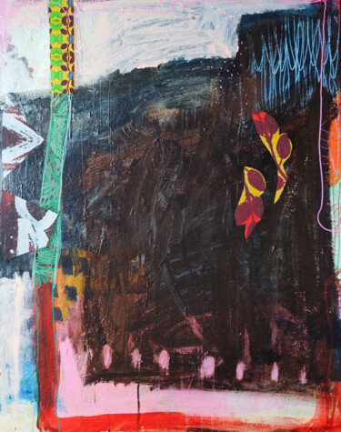 Ζωγραφική με τίτλο "Expressive Abstrakt…" από Natalya Volynska, Αυθεντικά έργα τέχνης, Ακρυλικό Τοποθετήθηκε στο Ξύλινο φορε…