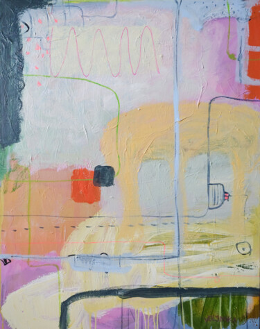 Ζωγραφική με τίτλο "Expressive Abstrakt…" από Natalya Volynska, Αυθεντικά έργα τέχνης, Ακρυλικό Τοποθετήθηκε στο Ξύλινο φορε…