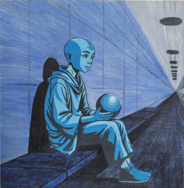 Картина под названием "The Station of Choi…" - Наталья Поповцева, Подлинное произведение искусства, Акрил