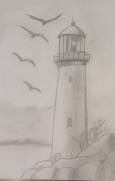 "Light Over the Hori…" başlıklı Tablo Yulchiko tarafından, Orijinal sanat, Kalem Karton üzerine monte edilmiş