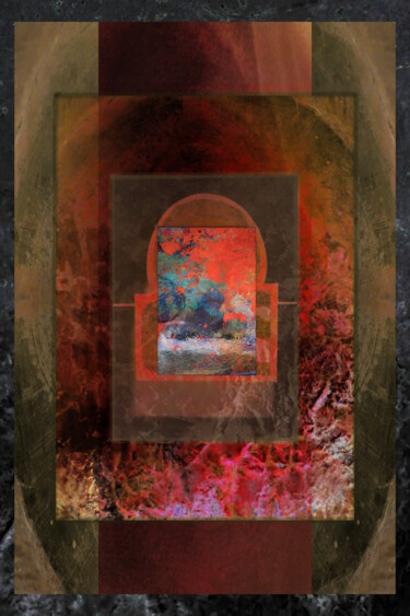 Fotografia zatytułowany „Icône Refuge 3” autorstwa Dominique Comolet, Oryginalna praca, Fotomontaż Zamontowany na Aluminium