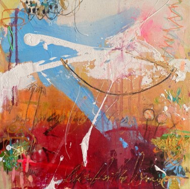 Painting titled "Life Is For The Bra…" by Beate Garding Schubert, Original Artwork, Acrylic Mounted on Wood Stretcher frame