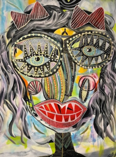 Schilderij getiteld "The Butterfly’s Dre…" door Canan Sahin, Origineel Kunstwerk, Acryl