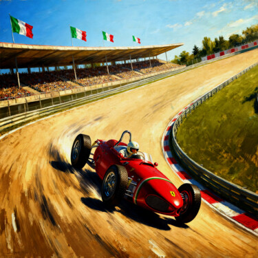 Ferrari 156 at Monza: Iconic Racing Art