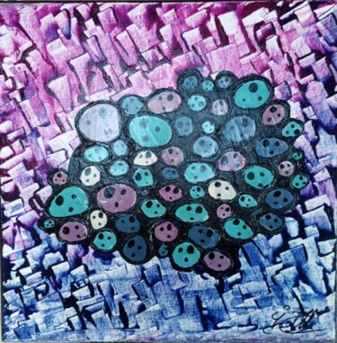 Painting titled "KONFINE" by Arnaud Grillet, Original Artwork, Acrylic Mounted on Wood Stretcher frame