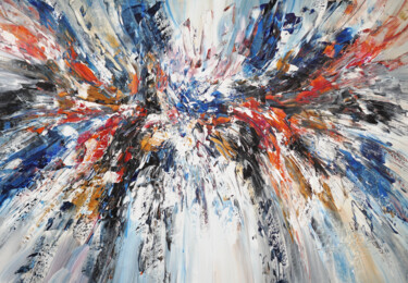 Pintura intitulada "Black And White M 2" por Peter Nottrott, Obras de arte originais, Acrílico