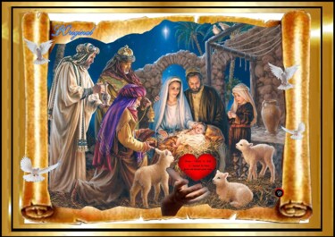 Arte digitale intitolato "Jésus-Christ la Pro…" da Marie Fabiola Bertil, Opera d'arte originale, Fotografia digitale Montato…