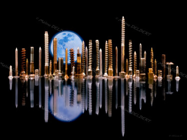 Photography titled "Quiet Screw York" by Mélina Delbert, Original Artwork, Digital Photography Mounted on Other rigid panel
