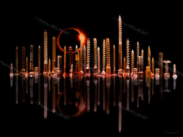 Photography titled "Threat on Screw York" by Mélina Delbert, Original Artwork, Digital Photography Mounted on Other rigid pa…
