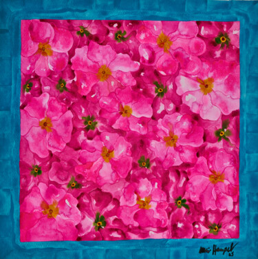 Malerei mit dem Titel "25 / XVII  Blütenra…" von Ulli Heupel, Original-Kunstwerk, Aquarell