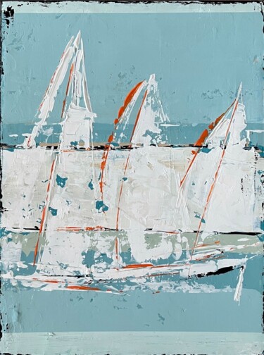 Peinture intitulée "Segelturn" par Doris Heinrichs, Œuvre d'art originale, Acrylique