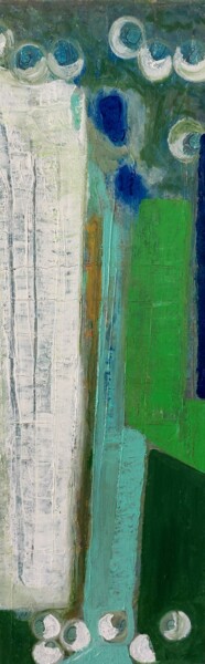 Painting titled "Balle au pied" by Orlane Grelet, Original Artwork, Acrylic Mounted on Wood Stretcher frame