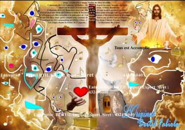Artes digitais intitulada "Jésus-Christ sur la…" por Marie Fabiola Bertil, Obras de arte originais, Fotografia digital Monta…