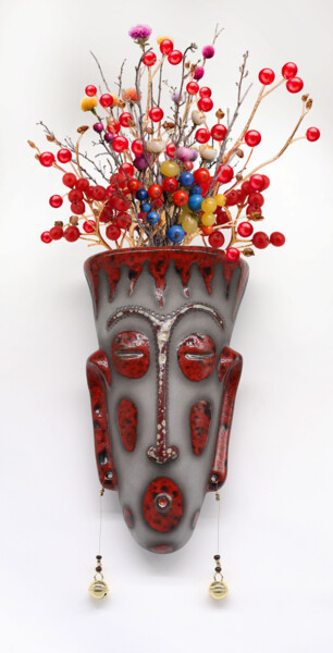 "Red Tribal Spirit –…" başlıklı Heykel Valery Kirillov tarafından, Orijinal sanat, Kil