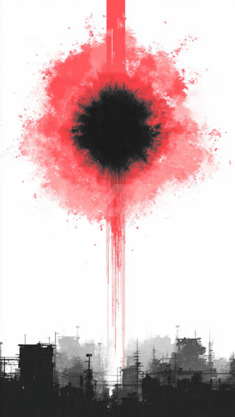 Arte digital titulada "Black Sun Over the…" por Piotr Pietruszewski, Obra de arte original, Imagen generada por IA