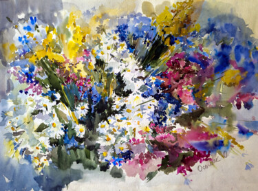 Pintura titulada "Summer" por Olha Osmak, Obra de arte original, Acuarela