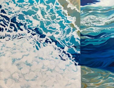 绘画 标题为“Série Chaos - Accal…” 由Sophie Duhem (Phi-Artiste-Peintre), 原创艺术品, 油 安装在木质担架架上